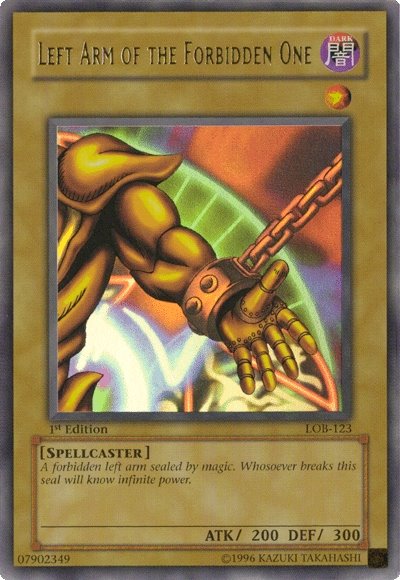 Left Arm of the Forbidden One [LOB-123] Ultra Rare | Good Games Morley