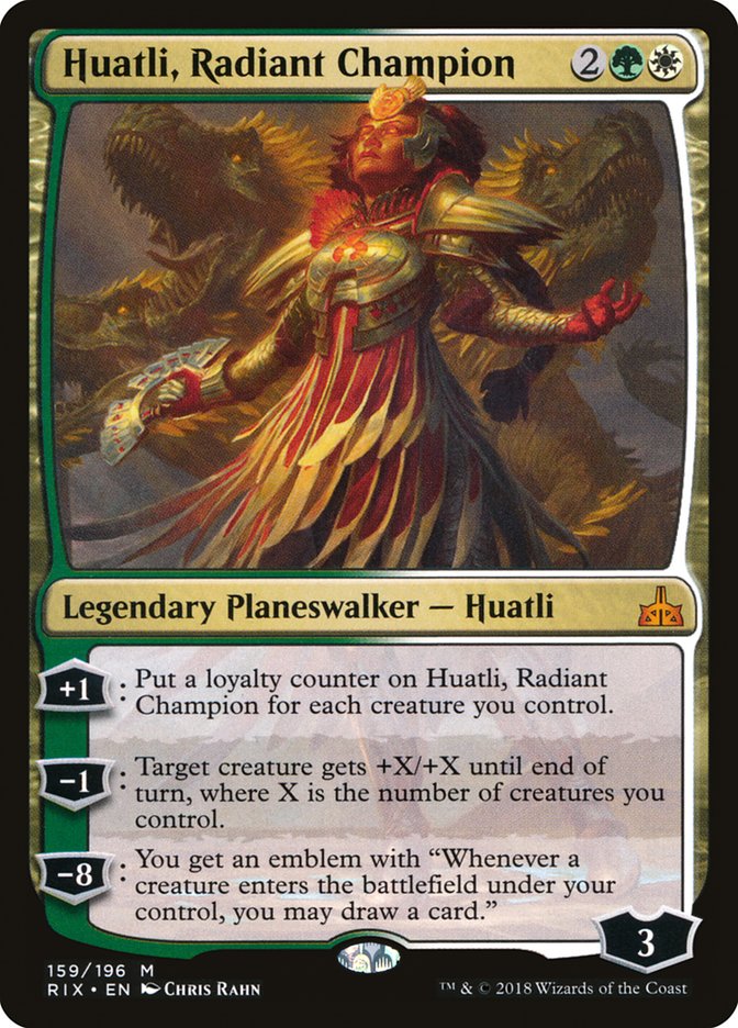 Huatli, Radiant Champion [Rivals of Ixalan] | Good Games Morley