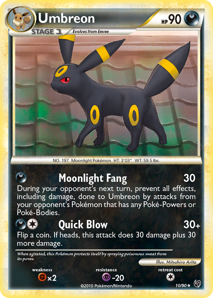 Umbreon (10/90) [HeartGold & SoulSilver: Undaunted] | Good Games Morley