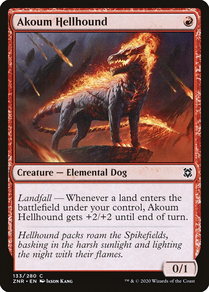 Akoum Hellhound [Zendikar Rising] | Good Games Morley
