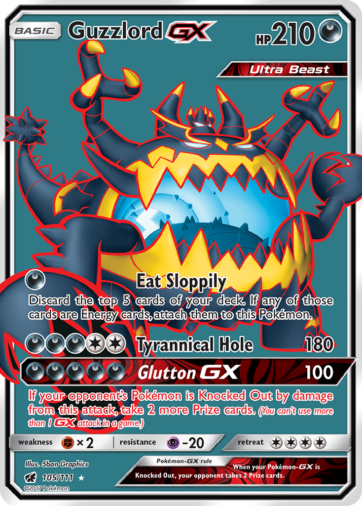 Guzzlord GX (105/111) [Sun & Moon: Crimson Invasion] | Good Games Morley