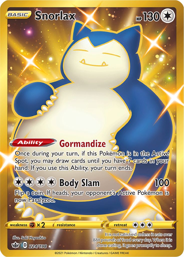 Snorlax (224/198) [Sword & Shield: Chilling Reign] | Good Games Morley