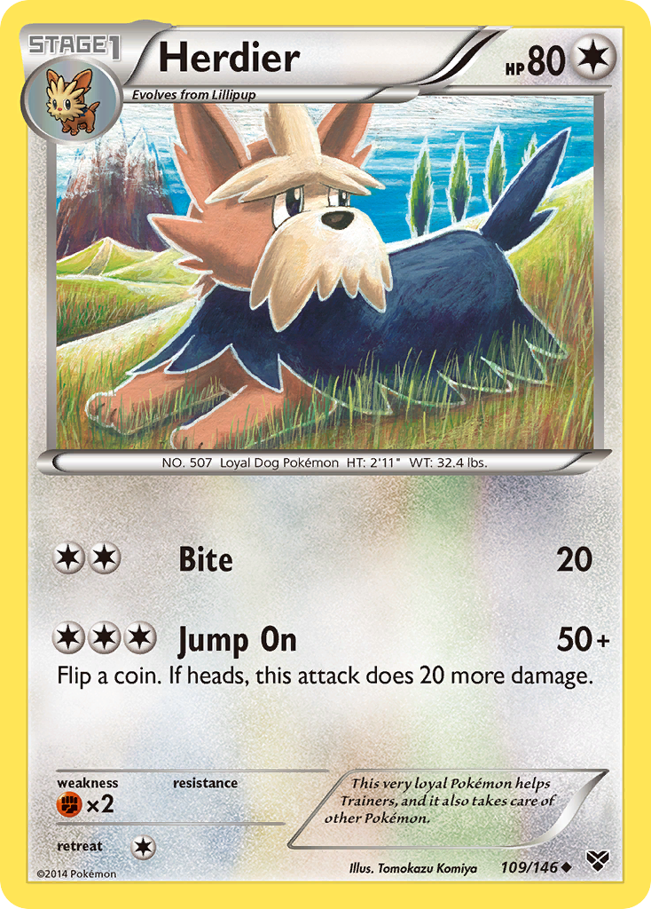Herdier (109/146) [XY: Base Set] | Good Games Morley