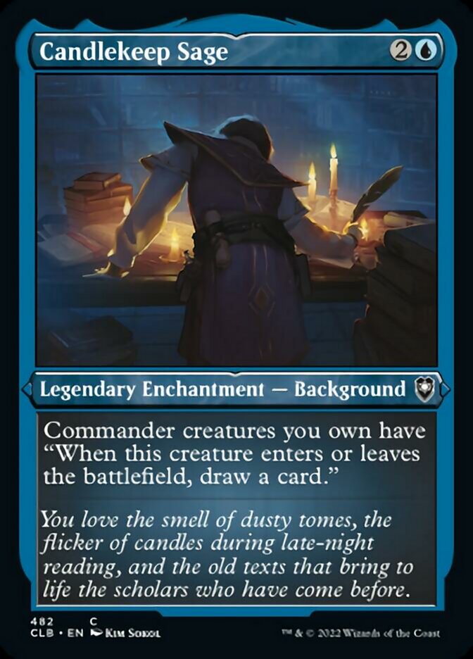Candlekeep Sage (Foil Etched) [Commander Legends: Battle for Baldur's Gate] | Good Games Morley