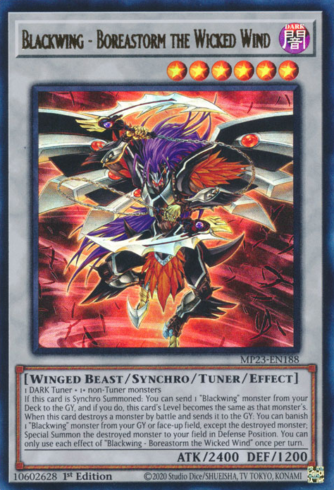 Blackwing - Boreastorm the Wicked Wind [MP23-EN188] Ultra Rare | Good Games Morley