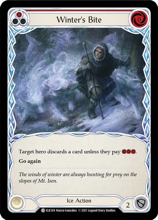 Winter's Bite (Red) [ELE169] (Tales of Aria)  1st Edition Rainbow Foil | Good Games Morley