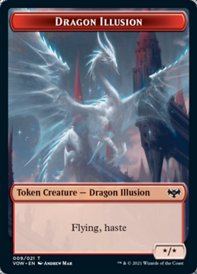 Dragon Illusion Token [Innistrad: Crimson Vow Tokens] | Good Games Morley