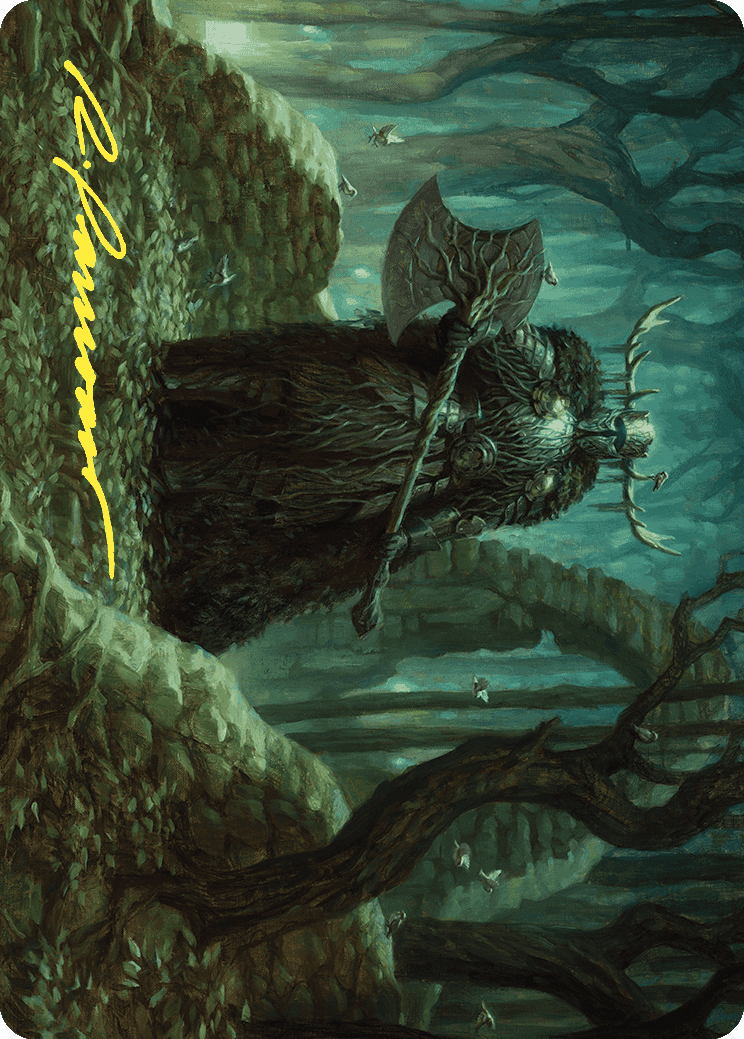 Mosswood Dreadknight Art Card (Gold-Stamped Signature) [Wilds of Eldraine Art Series] | Good Games Morley