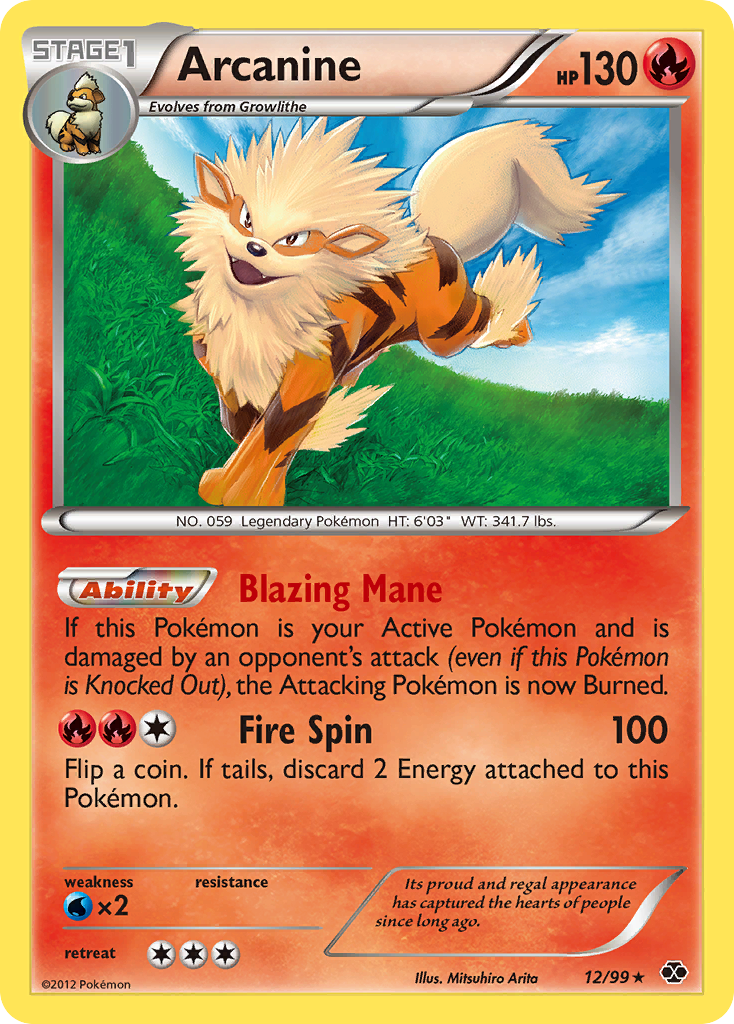 Arcanine (12/99) [Black & White: Next Destinies] | Good Games Morley