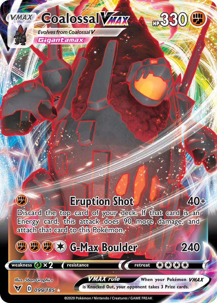 Coalossal VMAX (099/185) [Sword & Shield: Vivid Voltage] | Good Games Morley