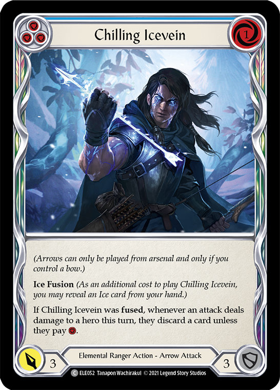 Chilling Icevein (Blue) [ELE052] (Tales of Aria)  1st Edition Rainbow Foil | Good Games Morley