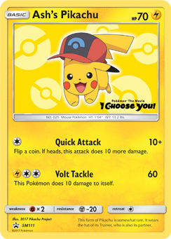 Ash's Pikachu (SM111) [Sun & Moon: Black Star Promos] | Good Games Morley