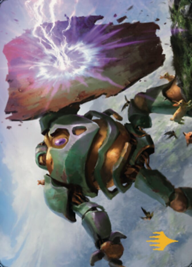 Walking Bulwark Art Card (Gold-Stamped Signature) [Dominaria United Art Series] | Good Games Morley