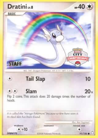 Dratini (91/146) (City Championship Promo Staff) [Diamond & Pearl: Legends Awakened] | Good Games Morley