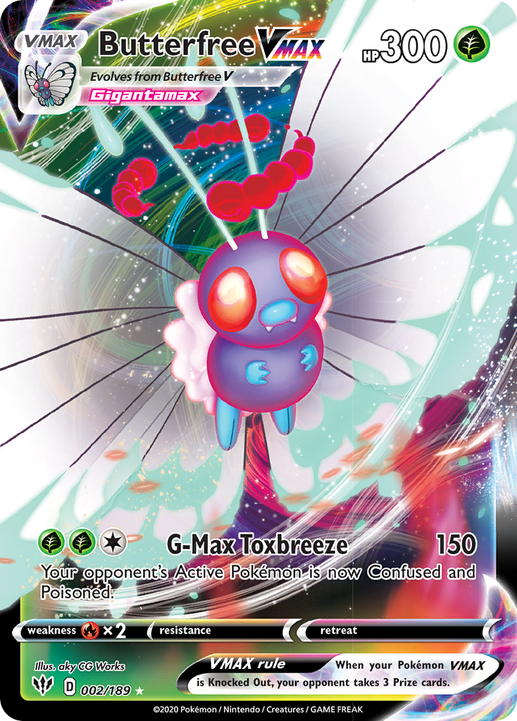 Butterfree VMAX (002/189) [Sword & Shield: Darkness Ablaze] | Good Games Morley