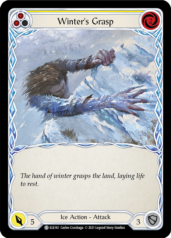 Winter's Grasp (Yellow) [ELE161] (Tales of Aria)  1st Edition Rainbow Foil | Good Games Morley