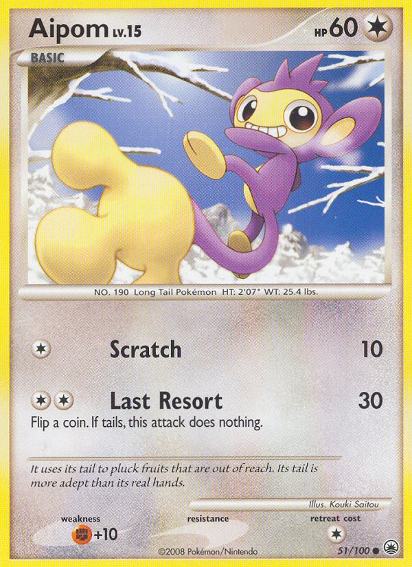 Aipom (51/100) [Diamond & Pearl: Majestic Dawn] | Good Games Morley