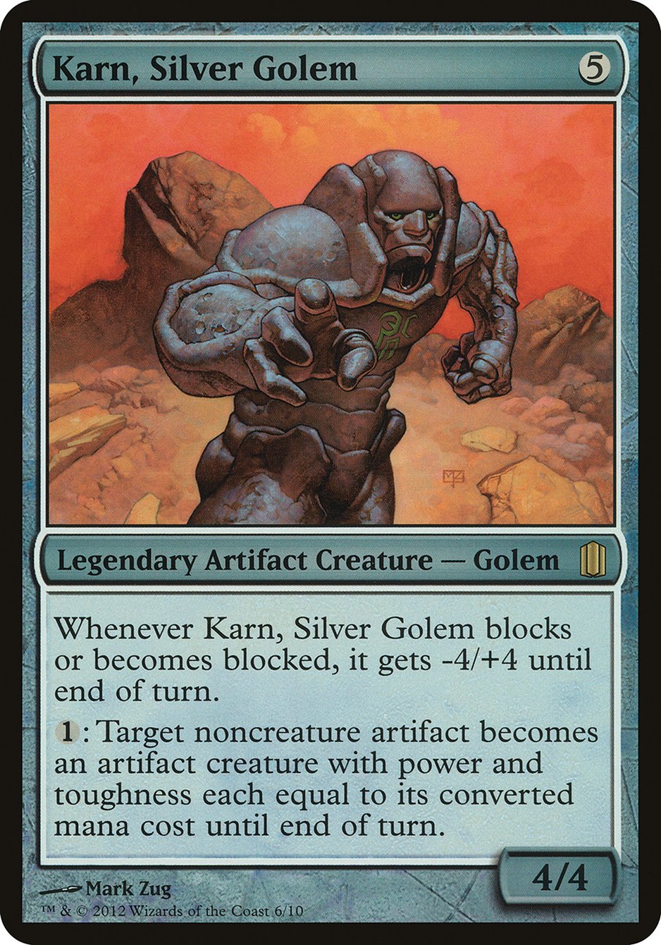 Karn, Silver Golem (Oversized) [Commander's Arsenal Oversized] | Good Games Morley