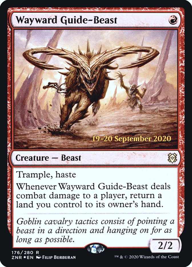 Wayward Guide-Beast [Zendikar Rising Prerelease Promos] | Good Games Morley