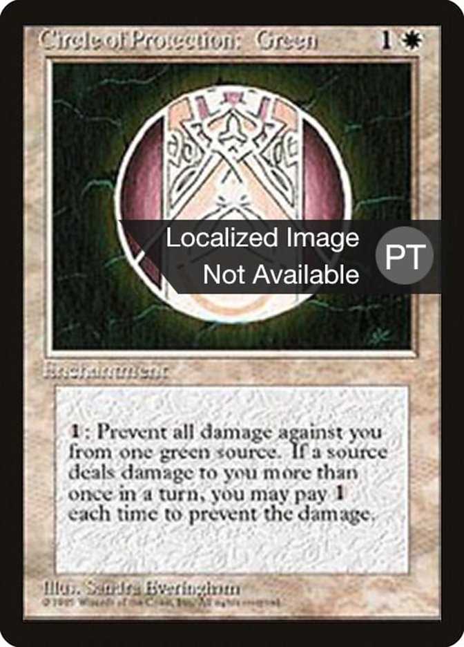 Circle of Protection: Green [Fourth Edition (Foreign Black Border)] | Good Games Morley