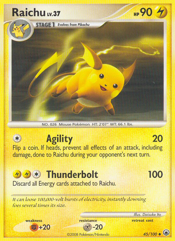 Raichu (45/100) [Diamond & Pearl: Majestic Dawn] | Good Games Morley