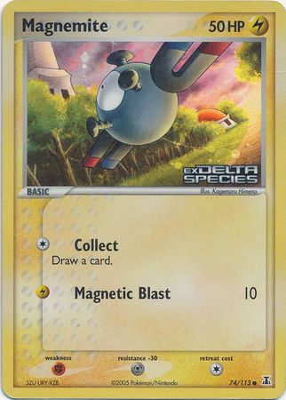 Magnemite (74/113) (Stamped) [EX: Delta Species] | Good Games Morley