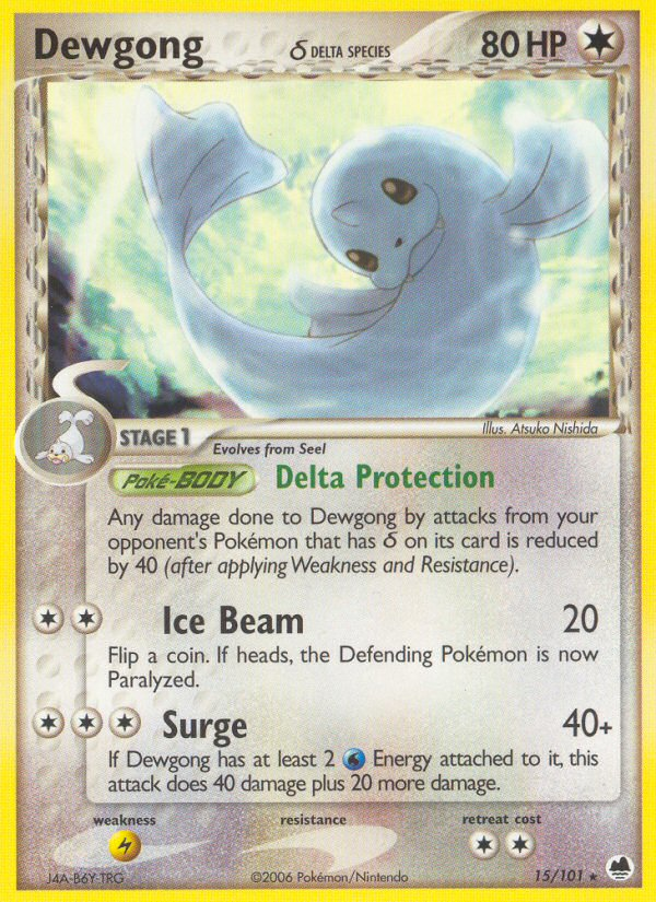 Dewgong (15/101) (Delta Species) [EX: Dragon Frontiers] | Good Games Morley