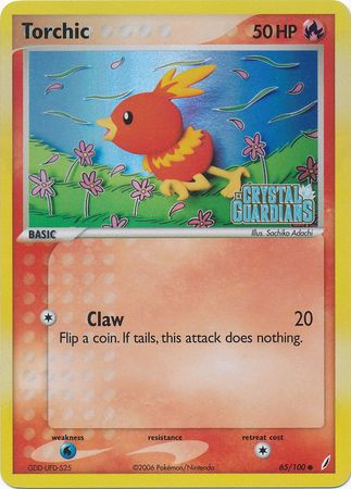 Torchic (65/100) (Stamped) [EX: Crystal Guardians] | Good Games Morley