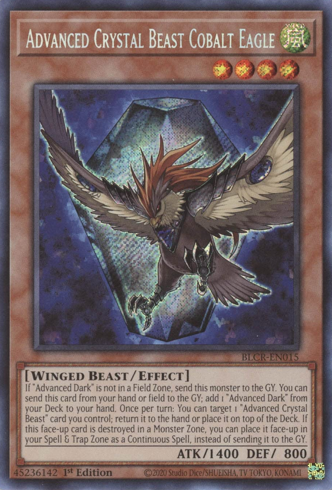 Advanced Crystal Beast Cobalt Eagle [BLCR-EN015] Secret Rare | Good Games Morley
