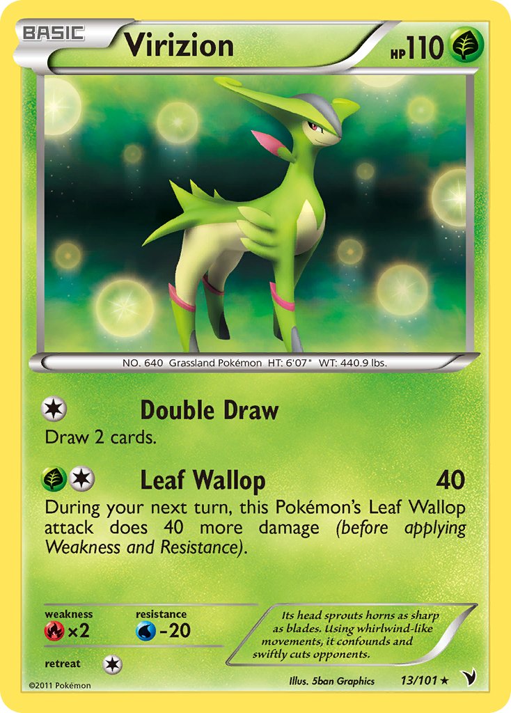 Virizion (13/101) (Cosmos Holo) (Blister Exclusive) [Black & White: Noble Victories] | Good Games Morley