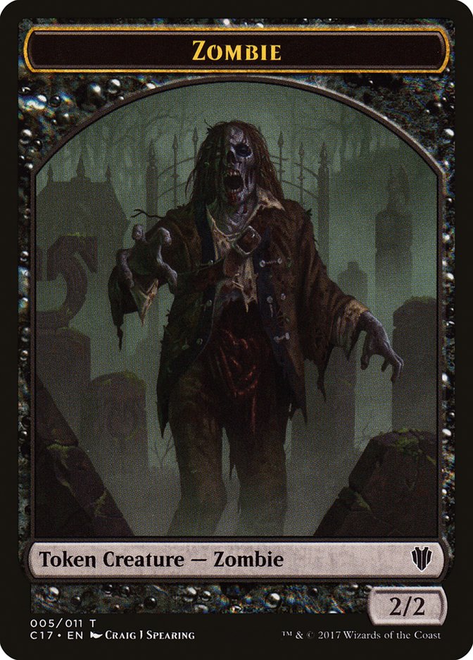 Vampire // Zombie Double-sided Token [Commander 2017 Tokens] | Good Games Morley