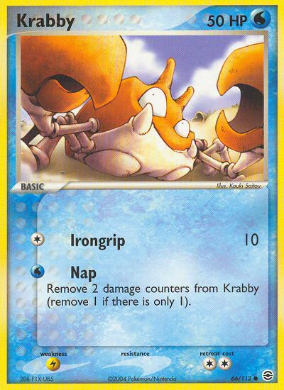 Krabby (66/112) [EX: FireRed & LeafGreen] | Good Games Morley
