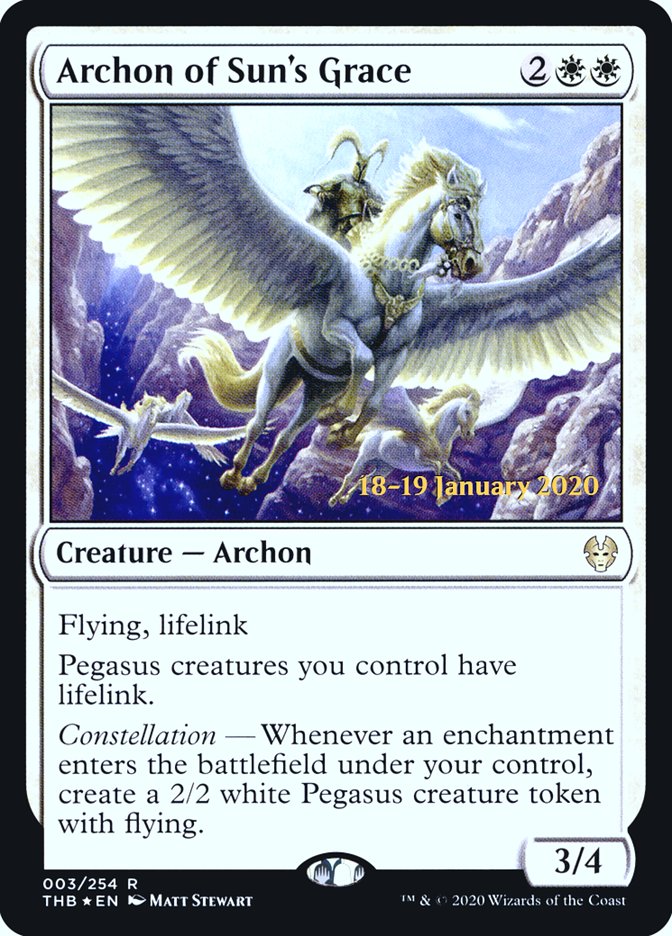 Archon of Sun's Grace [Theros Beyond Death Prerelease Promos] | Good Games Morley