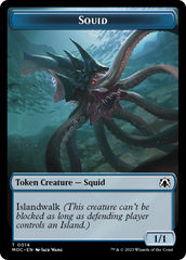 Squid // Human (26) Double-Sided Token [March of the Machine Commander Tokens] | Good Games Morley