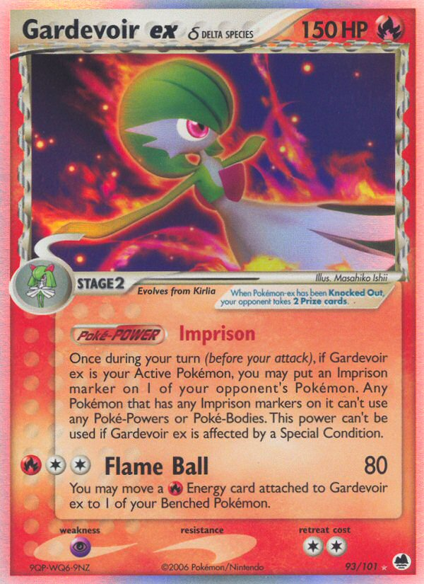 Gardevoir ex (93/101) (Delta Species) [EX: Dragon Frontiers] | Good Games Morley