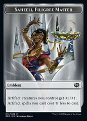 Powerstone // Saheeli, Filigree Master Emblem Double-Sided Token [The Brothers' War Tokens] | Good Games Morley