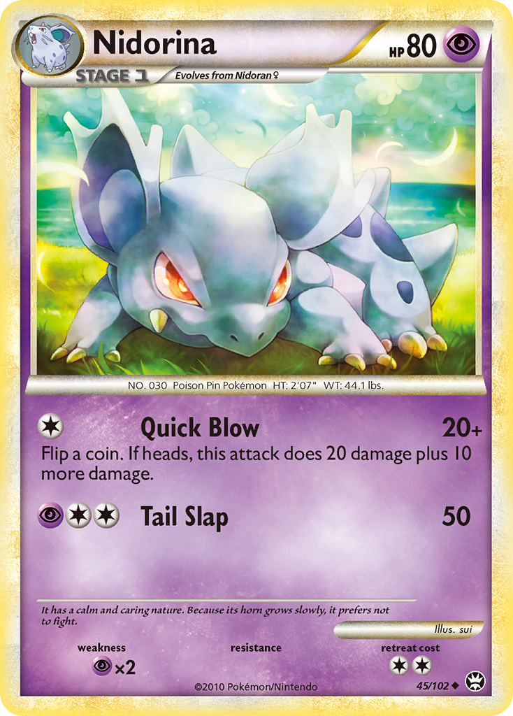 Nidorina (45/102) [HeartGold & SoulSilver: Triumphant] | Good Games Morley