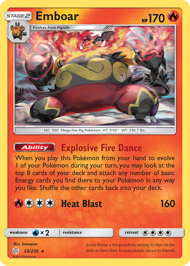 Emboar (33/236) [Sun & Moon: Cosmic Eclipse] | Good Games Morley