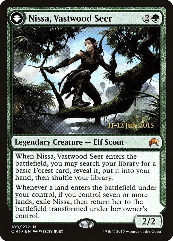 Nissa, Vastwood Seer // Nissa, Sage Animist [Magic Origins Prerelease Promos] | Good Games Morley