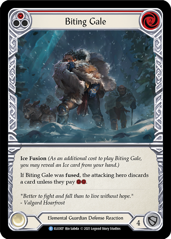 Biting Gale (Red) [ELE007] (Tales of Aria)  1st Edition Normal | Good Games Morley