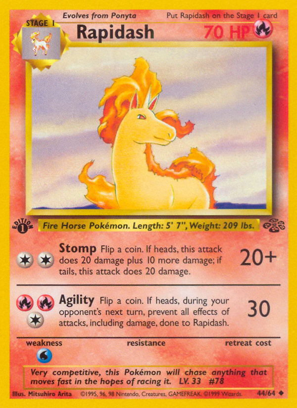 Rapidash (44/64) [Jungle 1st Edition] | Good Games Morley