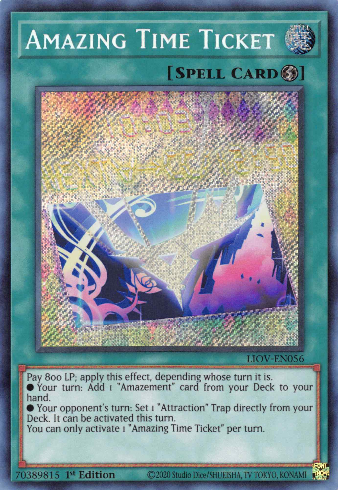 Amazing Time Ticket [LIOV-EN056] Secret Rare | Good Games Morley