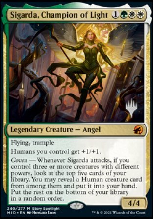 Sigarda, Champion of Light (Promo Pack) [Innistrad: Midnight Hunt Promos] | Good Games Morley