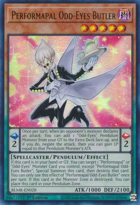 Performapal Odd-Eyes Butler [BLMR-EN028] Ultra Rare | Good Games Morley