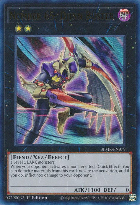 Number 65: Djinn Buster [BLMR-EN079] Ultra Rare | Good Games Morley