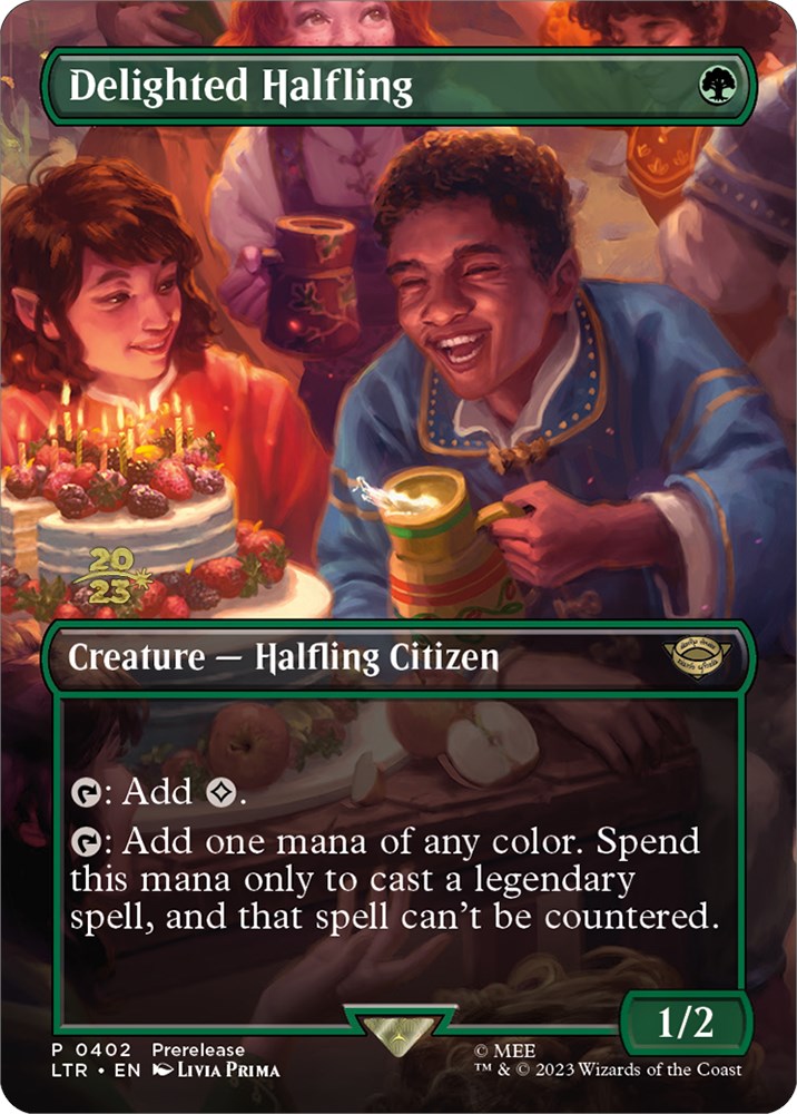 Delighted Halfling (402) [The Lord of the Rings: Tales of Middle-Earth Prerelease Promos] | Good Games Morley