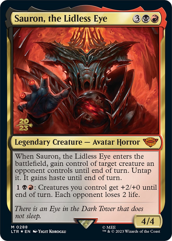 Sauron, the Lidless Eye [The Lord of the Rings: Tales of Middle-Earth Prerelease Promos] | Good Games Morley