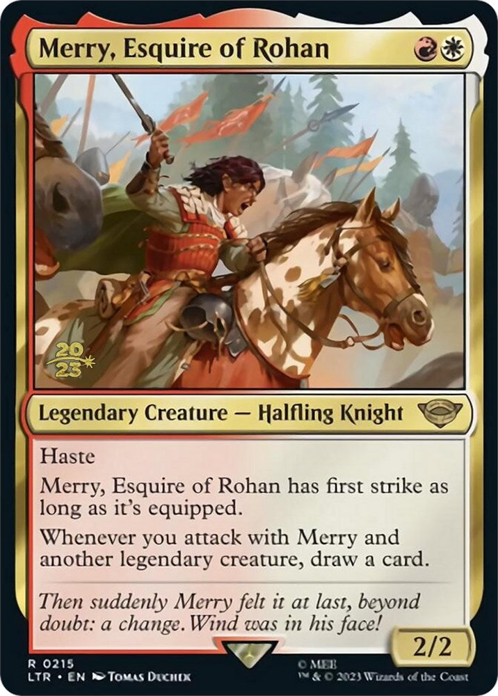 Merry, Esquire of Rohan [The Lord of the Rings: Tales of Middle-Earth Prerelease Promos] | Good Games Morley