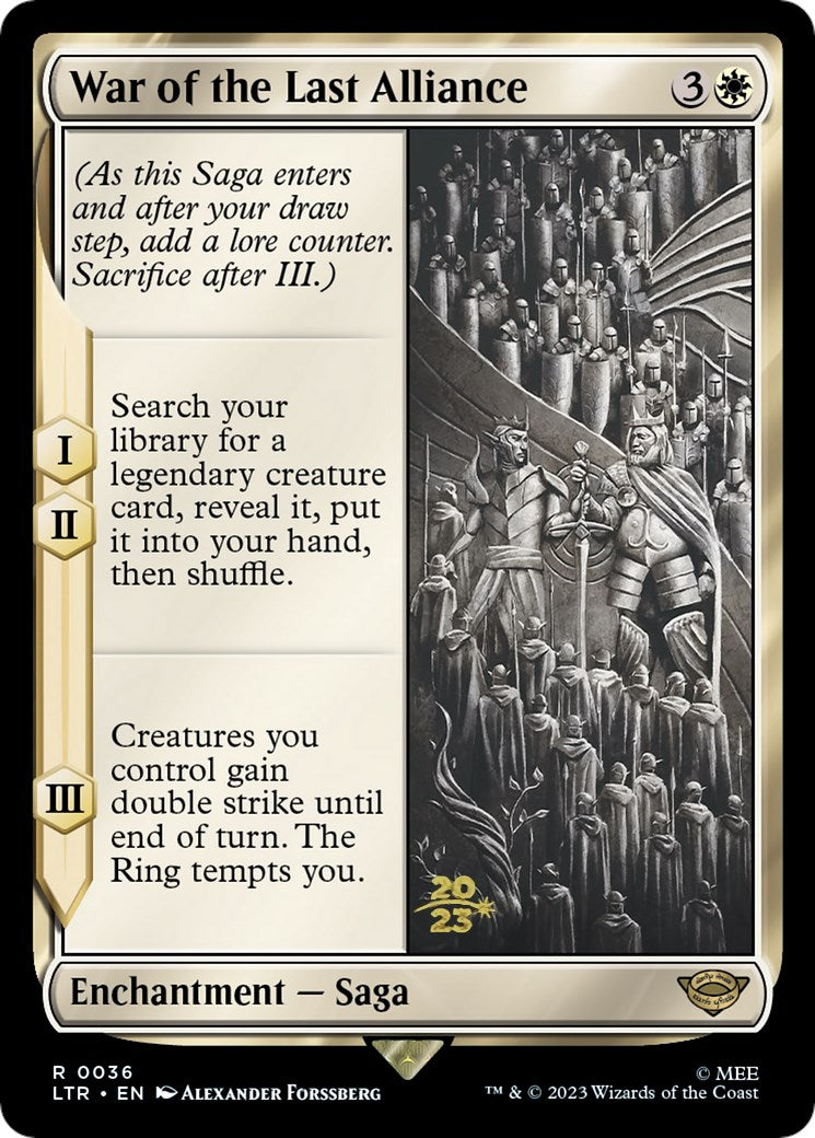 War of the Last Alliance [The Lord of the Rings: Tales of Middle-Earth Prerelease Promos] | Good Games Morley