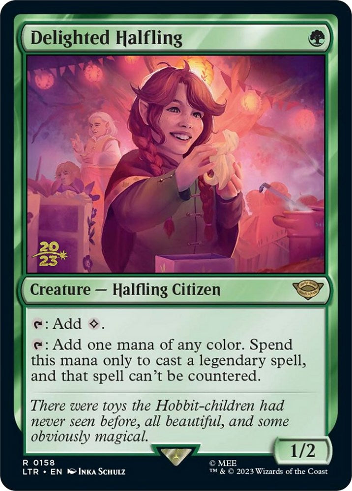 Delighted Halfling [The Lord of the Rings: Tales of Middle-Earth Prerelease Promos] | Good Games Morley